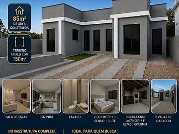 Casa T�rrea Moderna nos Ingleses - 02 Quartos (01 Suite)
